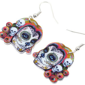 Host Pick New Skull Dia Muertos Halloween earrings